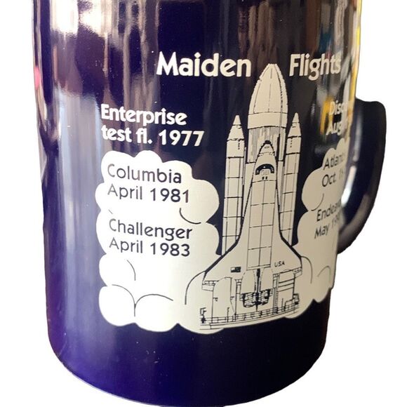 Vintage Shuttle Maiden Flights NASA Kennedy Space Center Mug Coffee Tea History - Picture 6 of 13
